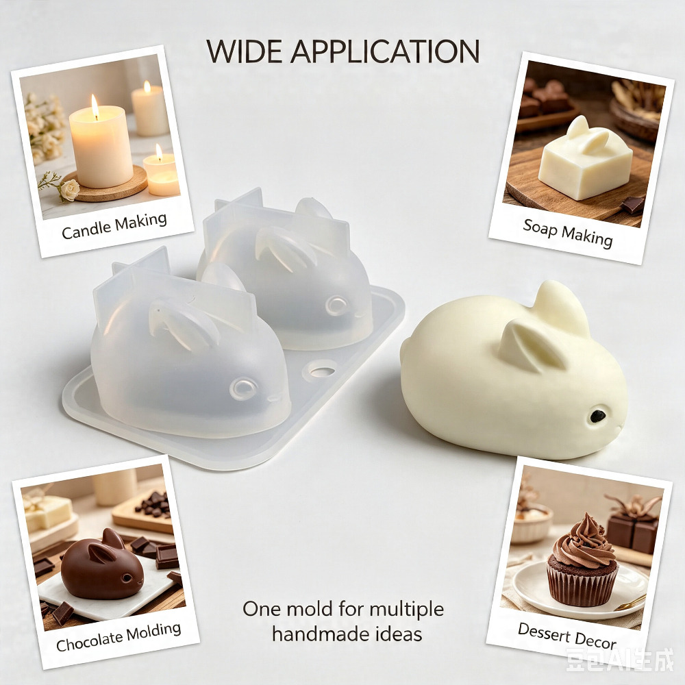 Molde de Silicona 3D de Conejo - Soap Making Line reseña y precio