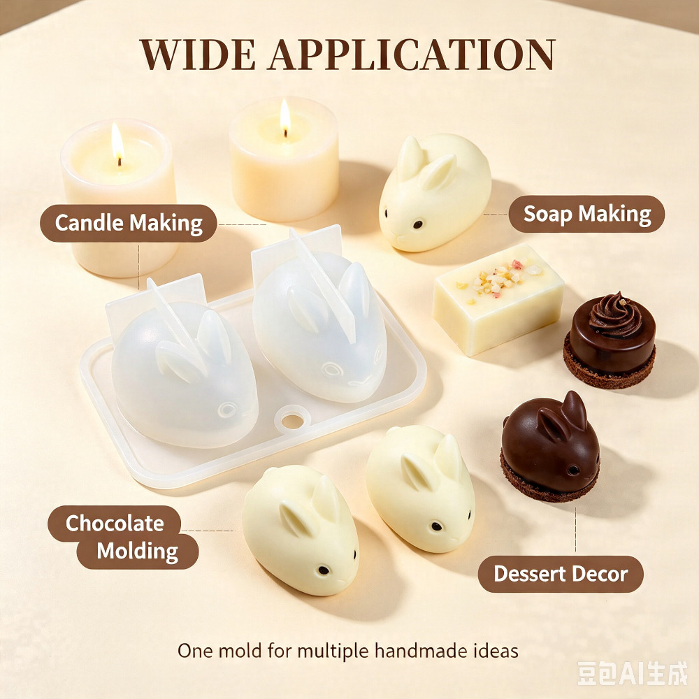 Molde de Silicona 3D de Conejo - Soap Making Line reseña y precio