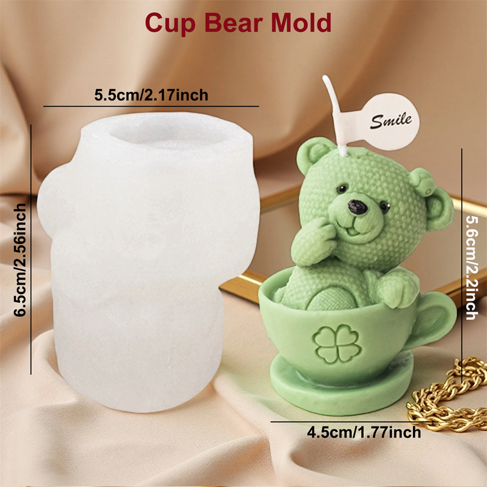 Oso de peluche en taza molde d - Soap Making Jar reseña y precio