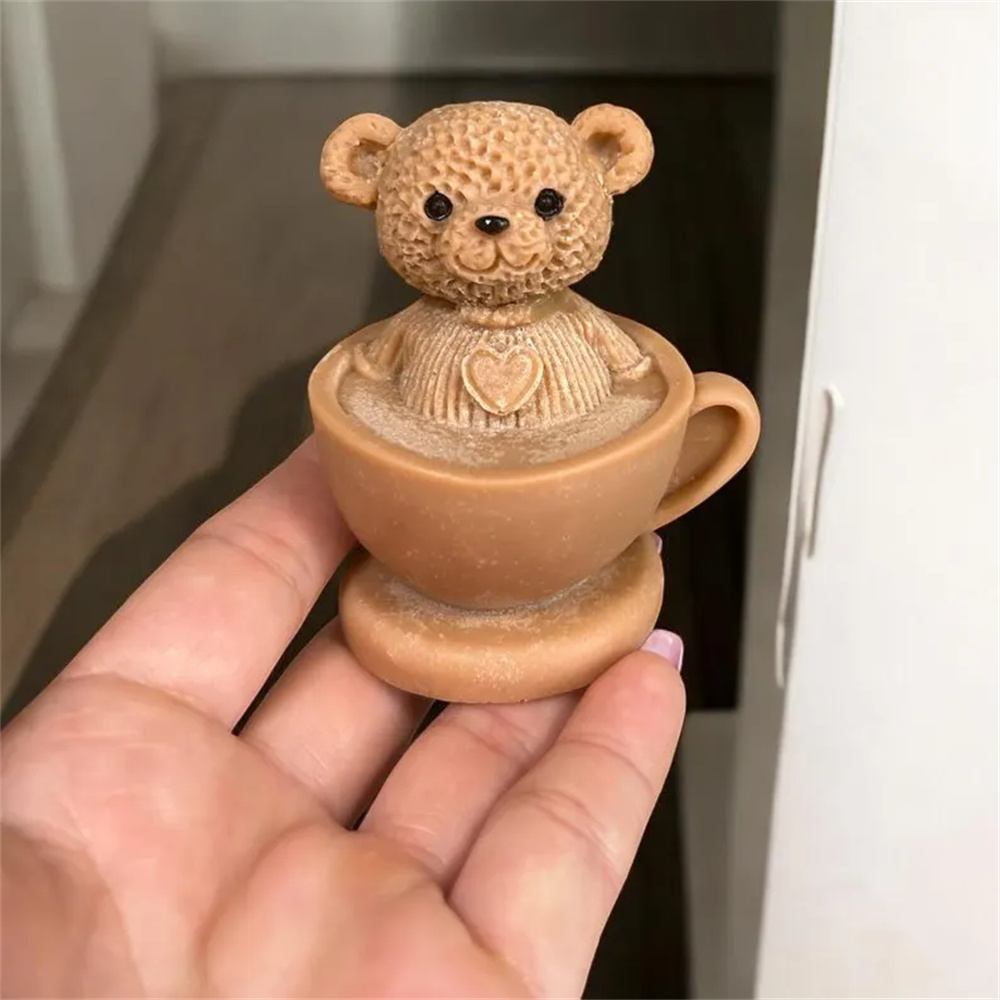 Oso de peluche en taza molde d - Soap Making Jar reseña y precio